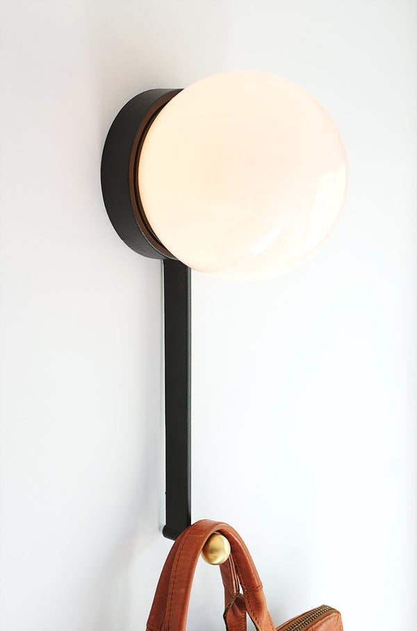 Hook Sconce with integrated hook