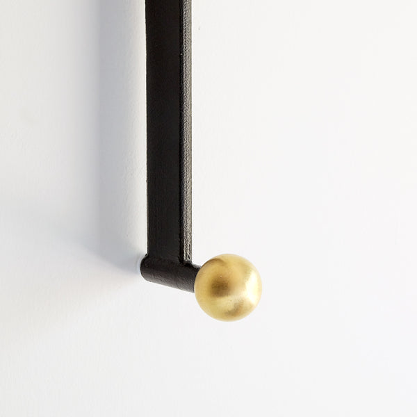 Hook Sconce with integrated brass hook
