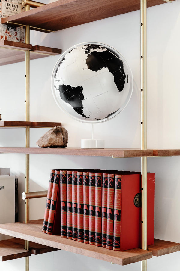 Brass rail shelf customizable system
