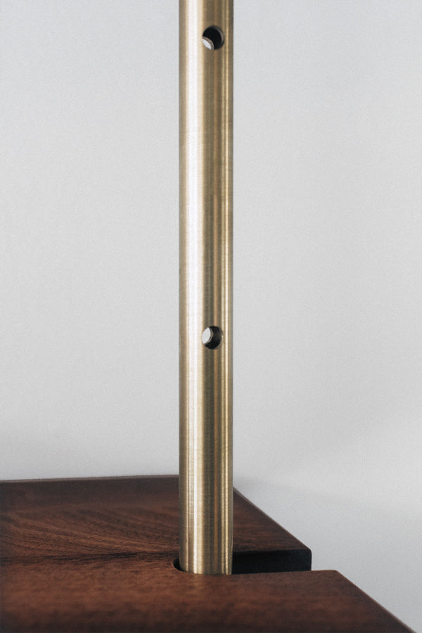 Brass rail shelf customizable system