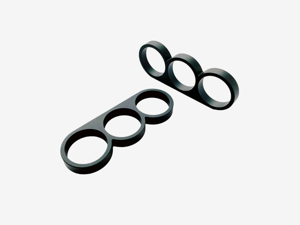 Punch cabinet pulls aluminum / brass