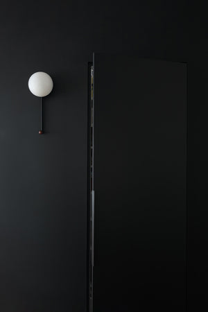 Hook Sconce, wood knob, Prince Edward County, Vosjes Architect