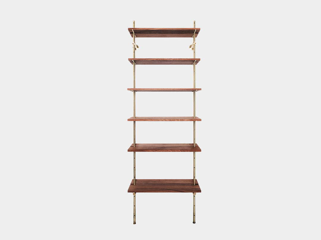 Brass Rail Shelving | Adjustable Wall-Mounted Shelf | Handcrafted in ...