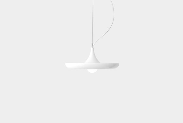 Babylon Light minimalist plantable pendant light made of aluminum with white powder coat finish