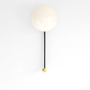 Hook Sconce with integrated hook seen here with brass knob