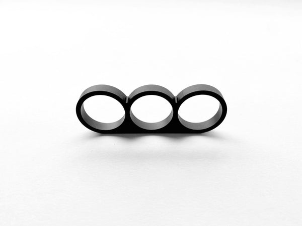 Punch cabinet pulls in black aluminum is a ergonomically handle for kitchen and bathroom cabinets and drawers