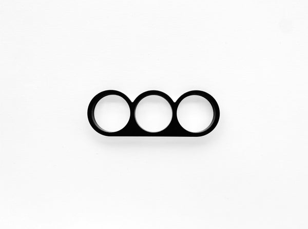 Punch Pull side profile in anodized black aluminum