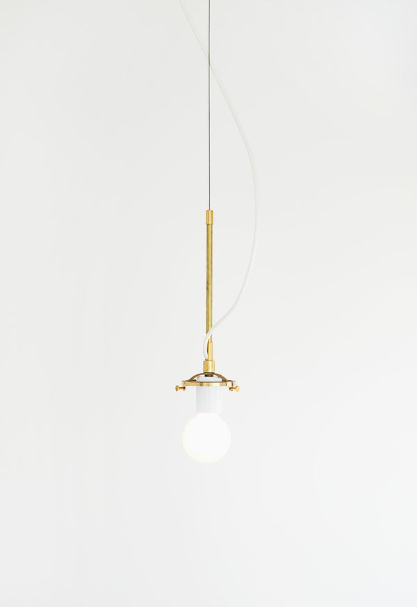 brass spindle detail with light bulb of Well Planter Light